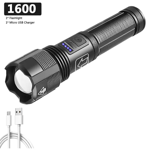 Tactical LED Flashlight 🔦 | Ultra Bright • Rechargeable • Waterproof