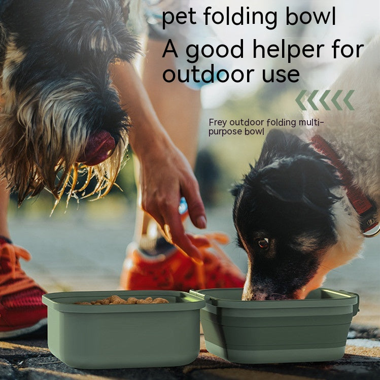 Folding Dog Water Bowl – Double-Layer, Packable