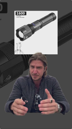 Tactical USB LED Flashlight – Single, 2-Pack, or 3-Pack Survival Bundle